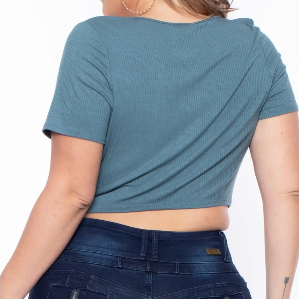 Curvy Sense Double Ruched Top - Picture 2 of 6